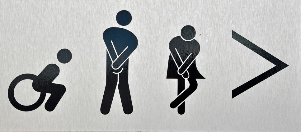 Bay Barrage Toilets sign